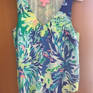 EUC Lilly Pulitzer Silk Patterned Blouse